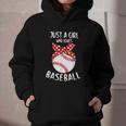 Just A Girl Who Loves Baseball Cute Retro Baseball Lover Graphic Youth Hoodie