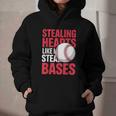 Kids Stealing Hearts Like I Steal Bases Cute Baseball Boys Graphic Youth Hoodie