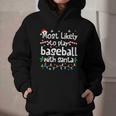 Most Likely To Play Baseball With Santa Christmas Matching Graphic Youth Hoodie Most Likely To Play Baseball With Santa Christmas Matching Graphic Youth Hoodie
