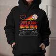 Love Is Our Home Run Baseball Valentine Couple Graphic Youth Hoodie