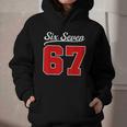 Number 67 Numbered Six Seven Baseball Jersey Style Team 67 Graphic Youth Hoodie Number 67 Numbered Six Seven Baseball Jersey Style Team 67 Graphic Youth Hoodie