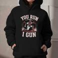 You Run I Gun Baseball Catcher Softball Player Graphic Youth Hoodie You Run I Gun Baseball Catcher Softball Player Graphic Youth Hoodie