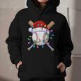 Santa Sports Christmas Baseball Player Graphic Youth Hoodie