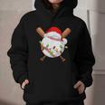 Santa Sports For Men Boys Christmas Baseball Player Graphic Youth Hoodie