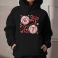 Six Seven Baseball Lover Sports Red Heart Bow Valentine Girl Graphic Youth Hoodie