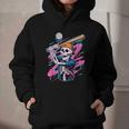 Skeleton Baseball Drip Boy Youth Dripping Baseball Halloween Graphic Youth Hoodie