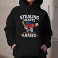 Stealing Hearts & Bases Valentine’s Day Baseball Love Graphic Youth Hoodie