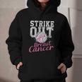 Strike Out Breast Cancer Baseball Warrior Graphic Youth Hoodie