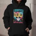 I Survived 100 Days Of School Baseball Drip Students Teacher Graphic Youth Hoodie