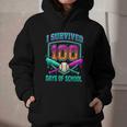 I Survived 100 Days Of School Baseball Drip Graphic Youth Hoodie