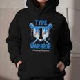 T1D Warrior Baseball Drip Diabetes Awareness Blue Ribbon Graphic Youth Hoodie