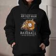 Never Underestimate An Old Man Who Still Plays Baseball Graphic Youth Hoodie