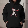 Valentines Day Baseball Batter Silhouette Heart For Men Boys Graphic Youth Hoodie