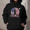 Women's Batter Patriotic American Flag Baseball Silks Graphic Youth Hoodie