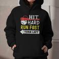 Women's Hit Hard Run Fast Turn Left Baseball Quote Fan Coach Graphic Youth Hoodie Women's Hit Hard Run Fast Turn Left Baseball Quote Fan Coach Graphic Youth Hoodie