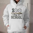 100 Days Of School Baseball Camo Boys School Teacher Graphic Youth Hoodie