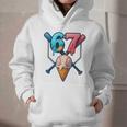 Baseball Ice Cream Drip 67 Six Seven Gen Alpha Slang Meme Graphic Youth Hoodie