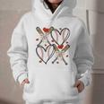 Coquette Bow XOXO Baseball Lover Heart Valentine Game Day Graphic Youth Hoodie