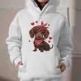 Dachshund Valentines Day Wiener Dog Lover Weenie Heart Raglan Baseball Tee Graphic Youth Hoodie
