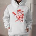 Drippy Baseball Mascot Valentine Heart Glasses Cartoon Graphic Youth Hoodie