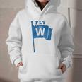 Fly The W Chicago Baseball Winning Flag Distressed Premium Tri-Blend Graphic Youth Hoodie