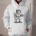 Frog Basketbal Men Women Grumpy Frog Playing Baseball Graphic Youth Hoodie