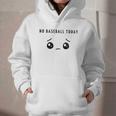 No Baseball Today Minimalist Sad Face Baseball Lover Graphic Youth Hoodie