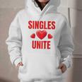 Singles Unite Valentines Day Humor For Singles Raglan Baseball Tee Graphic Youth Hoodie