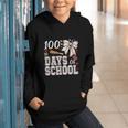 100 Days Of School Baseball 100th Day Of School Coquette Bow Graphic Youth Hoodie 100 Days Of School Baseball 100th Day Of School Coquette Bow Graphic Youth Hoodie