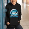 100 Days Of School Baseball Drip Ice Cream Kid Boy 100th Day Graphic Youth Hoodie