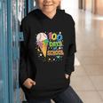 100 Days Of School Baseball Ice Cream Drip Boys Kids Player Graphic Youth Hoodie