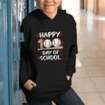 100 Days Of School Baseball Theme Kids Teens Boys 100th Day Graphic Youth Hoodie