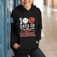 100 Days Of School Baseball Player Teacher Student Graphic Youth Hoodie