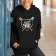 10th Birthday Baseball Bat Ice-Cream Drip 10yrs Old Boys Graphic Youth Hoodie
