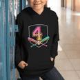 4th Birthday Baseball Bat Ice-Cream Drip 4yrs Old Boys Girls Graphic Youth Hoodie
