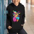 67 Baseball Dabbing Banana 6 7 Dripping Ice Cream Meme Graphic Youth Hoodie