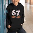 67 Trend Baseball Glove Number Style Graphic Youth Hoodie