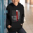 American Flag Baseball Team Baseball Player Baseball Graphic Youth Hoodie
