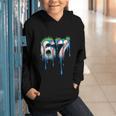 Baseball 67 Six Seven Gen Alpha Meme Blue Drip Boys Graphic Youth Hoodie Baseball 67 Six Seven Gen Alpha Meme Blue Drip Boys Graphic Youth Hoodie