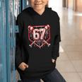 Baseball Candy Cane Drip 6 7 Six Seven Meme Christmas Boys Graphic Youth Hoodie