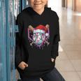 Baseball Christmas Santa Hat Baseball Christmas Drip Graphic Youth Hoodie