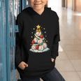 Baseball Christmas Tree Lights Santa Sport Player Lover Xmas Graphic Youth Hoodie