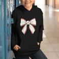 Baseball Coquette Bow Cute Baseball Game Graphic Youth Hoodie Baseball Coquette Bow Cute Baseball Game Graphic Youth Hoodie