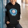 Baseball Drip Ice Cream Glove With Sprinkles Ball Boys Youth Graphic Youth Hoodie