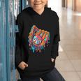 Baseball Drip Ice Cream Sprinkles Baseball Glove For Boys Graphic Youth Hoodie