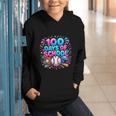 Baseball Ice Cream Drip 100 Days Of School Student Teacher Graphic Youth Hoodie