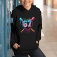 Baseball Ice Cream Drip Number 67 Player 67th Birthday 67 Graphic Youth Hoodie Baseball Ice Cream Drip Number 67 Player 67th Birthday 67 Graphic Youth Hoodie