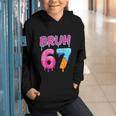 Baseball Ice Cream Drip Number 67 Player Or 67th Birthday Graphic Youth Hoodie Baseball Ice Cream Drip Number 67 Player Or 67th Birthday Graphic Youth Hoodie