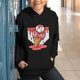 Baseball Ice Cream Drip Baseball Strawberry For Youth Red Graphic Youth Hoodie Baseball Ice Cream Drip Baseball Strawberry For Youth Red Graphic Youth Hoodie
