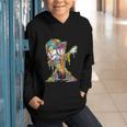 Baseball Ice Cream Dripping Dabbing Baseball Drip Graphic Youth Hoodie